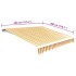 Toldo de lona amarillo y blanco 4x3 m (sin