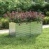 Arriate de acero galvanizado plateado 160x80x77