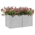 Arriate de acero galvanizado plateado 160x80x77