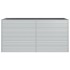 Arriate de acero galvanizado plateado 160x80x77