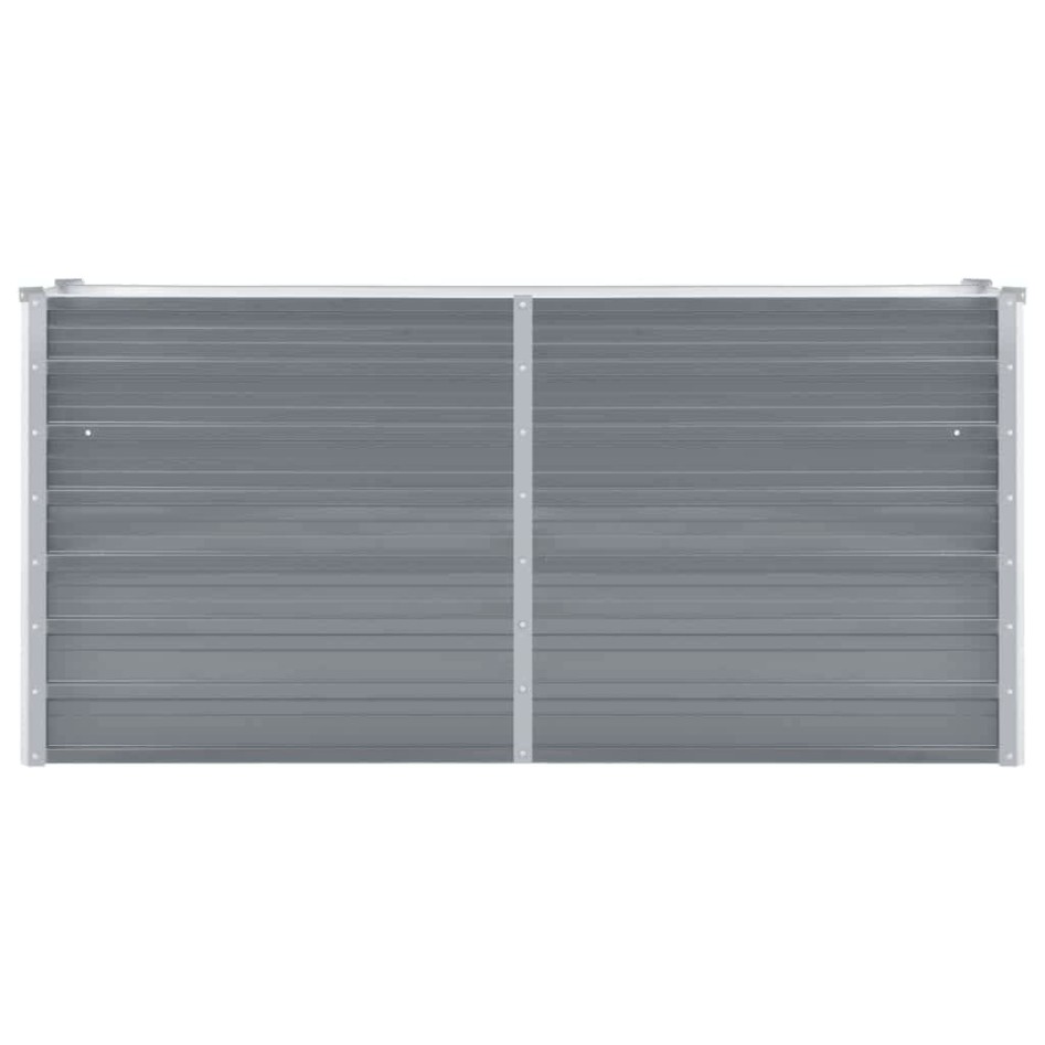 Arriate elevado de jardín acero galvanizado gris 160x40x77