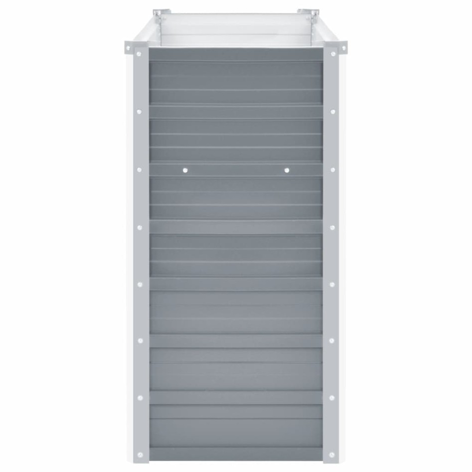 Arriate elevado de jardín acero galvanizado gris 160x40x77