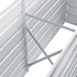 Arriate elevado de jardín acero galvanizado gris 160x40x77