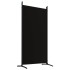 Biombo divisor de 5 paneles de tela negro 433x180