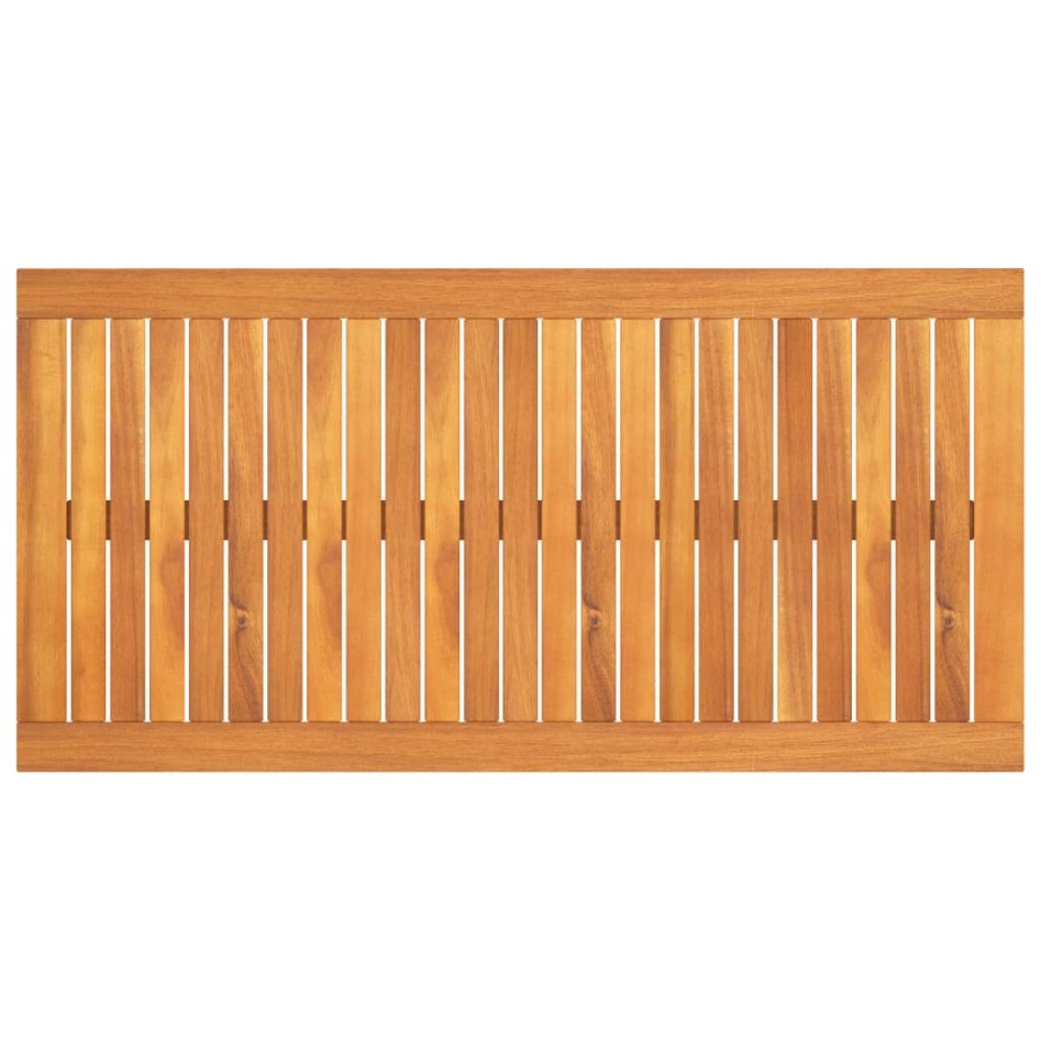 Mesa de centro de madera maciza de acacia 100x50x33