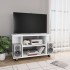 Mueble de TV con ruedas madera de ingeniería blanco 80x40x45