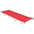 Camas de camping 2 uds tela Oxford y acero rojo 180x60x19