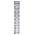 Valla de jardín de acero galvanizado plateado 50x1,2