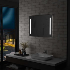 Espejo de pared de baño con LED 80x60