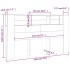 Mueble cabecero color roble Sonoma 180x18,5x104,5