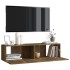 Mueble de pared TV contrachapado roble ahumado 120x30x30