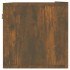 Mueble de pared TV contrachapado roble ahumado 120x30x30