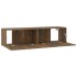Mueble de pared TV contrachapado roble ahumado 120x30x30