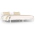 Estructura de cama sin colchón madera de pino blanco 200x200