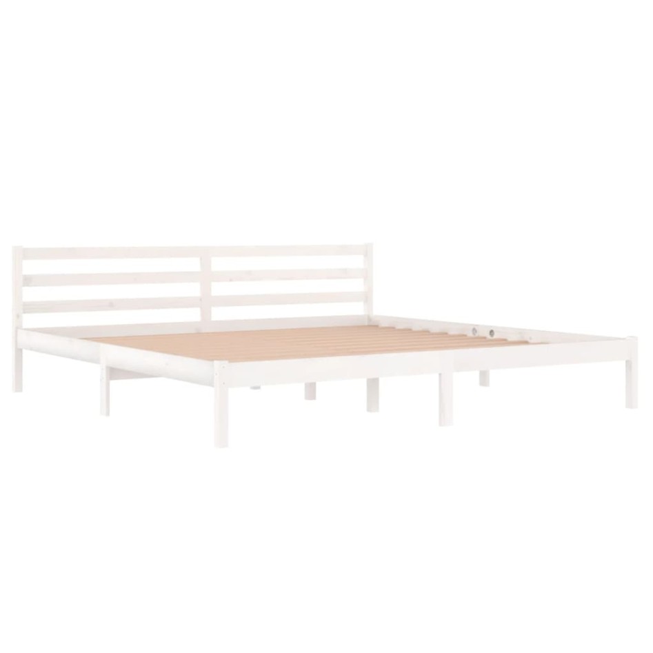 Estructura de cama sin colchón madera de pino blanco 200x200