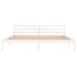 Estructura de cama sin colchón madera de pino blanco 200x200
