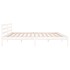 Estructura de cama sin colchón madera de pino blanco 200x200