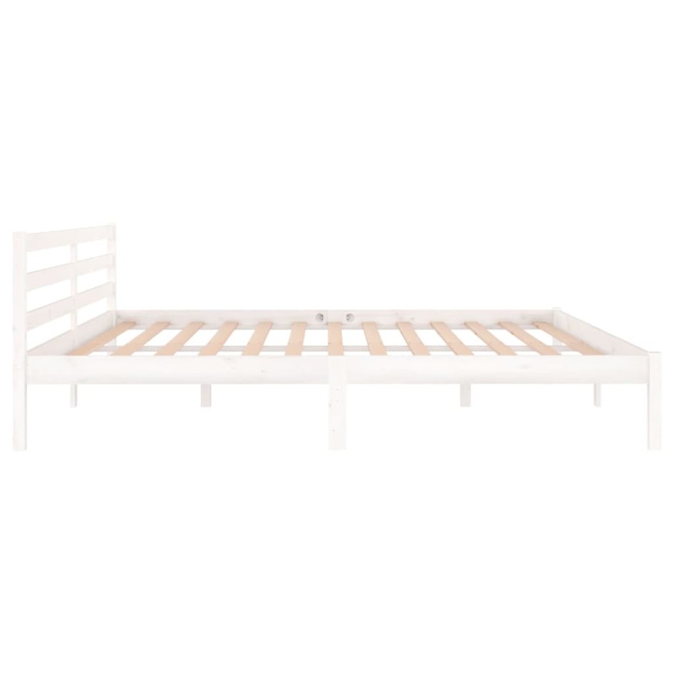 Estructura de cama sin colchón madera de pino blanco 200x200