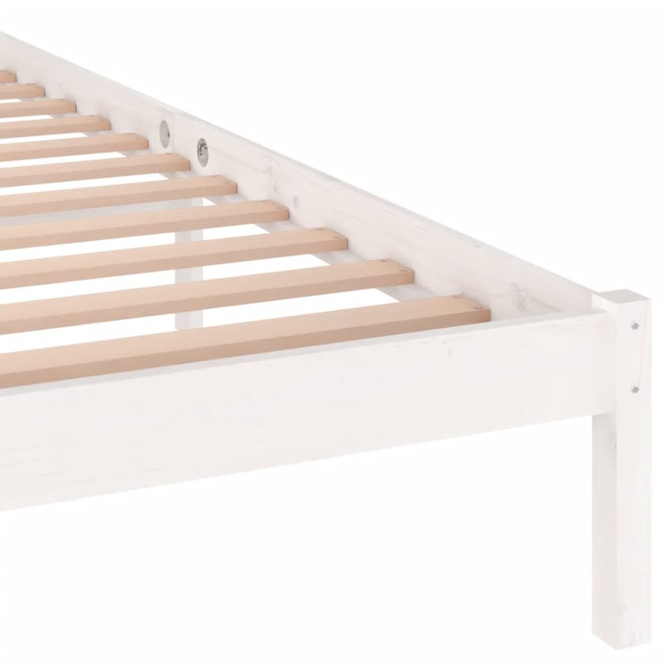 Estructura de cama sin colchón madera de pino blanco 200x200
