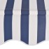 Toldo manual retráctil 150 cm azul y blanco a