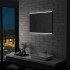 Espejo de pared de baño con LED y sensor táctil 80x60