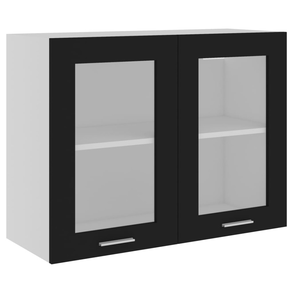 Armario colgante cocina contrachapada negro 80x31x60