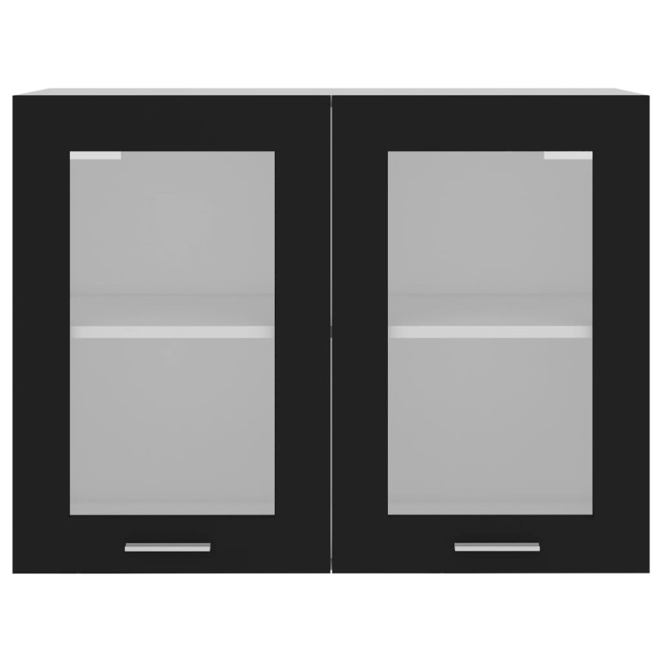 Armario colgante cocina contrachapada negro 80x31x60