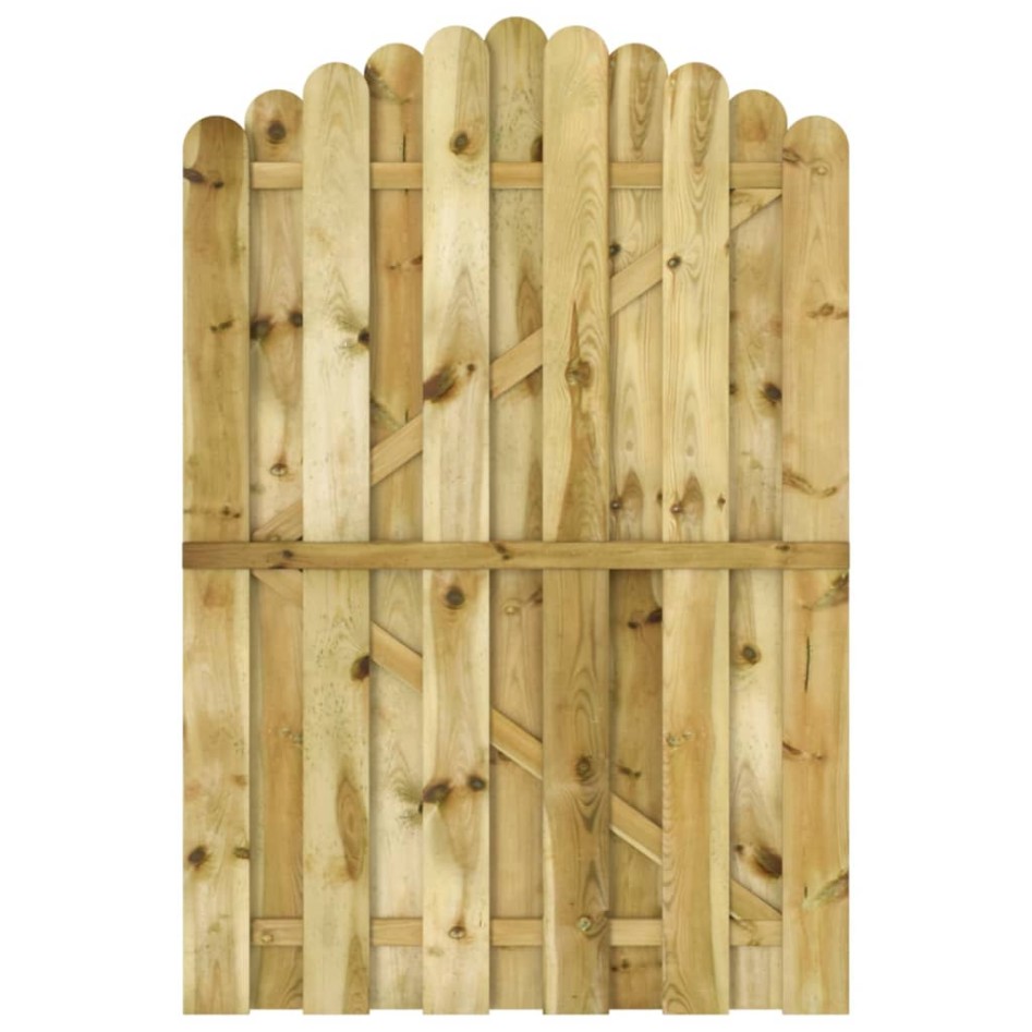 Puerta de valla de madera de pino impregnada 100x150
