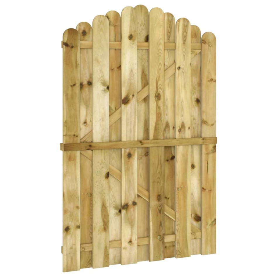 Puerta de valla de madera de pino impregnada 100x150