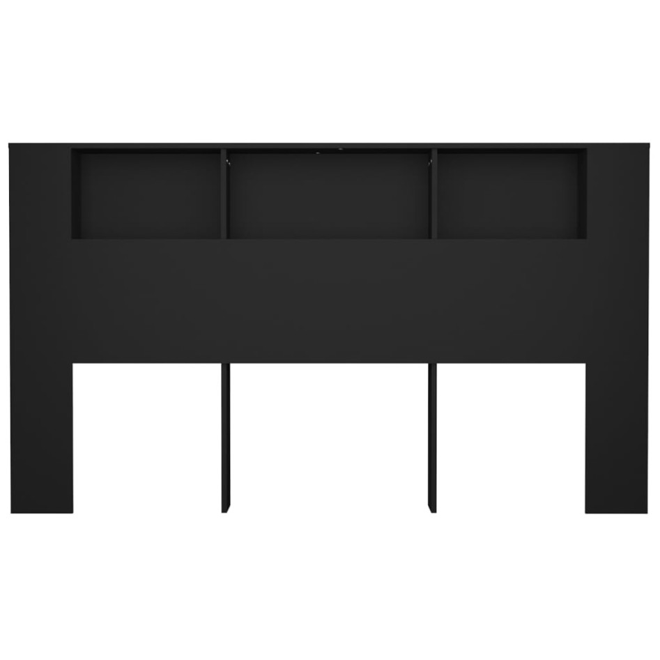 Mueble cabecero negro 180x18,5x104,5