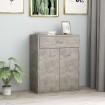 Aparador de madera contrachapada gris hormigón 60x30x75 cm