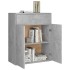 Aparador de madera contrachapada gris hormigón 60x30x75