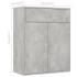 Aparador de madera contrachapada gris hormigón 60x30x75