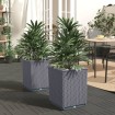 Jardineras 2 uds polipropileno azul gris 30x30x37 cm