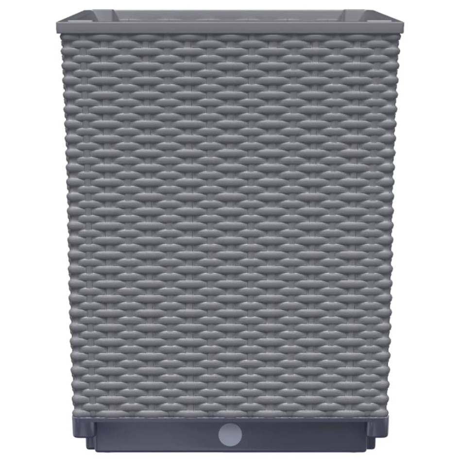 Jardineras 2 uds polipropileno azul gris 30x30x37