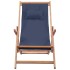 Silla de playa plegable de tela y estructura de madera