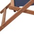 Silla de playa plegable de tela y estructura de madera