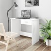 Escritorio de madera contrachapada blanco 100x50x76 cm