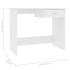 Escritorio de madera contrachapada blanco 100x50x76