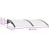 Marquesina para puerta PC negro 200x100