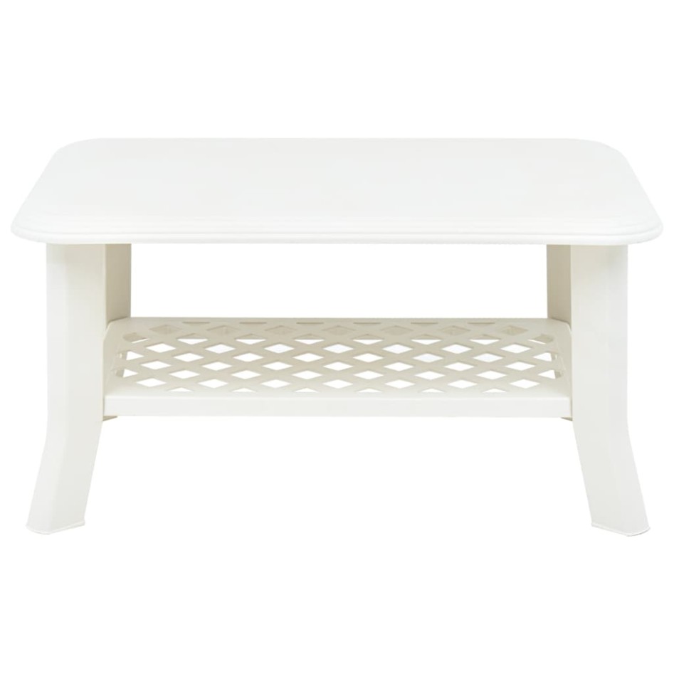 Mesa de centro de plástico blanco 90x60x46