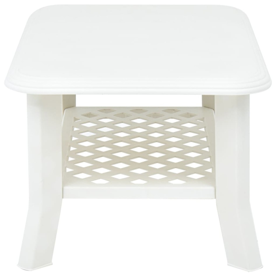 Mesa de centro de plástico blanco 90x60x46