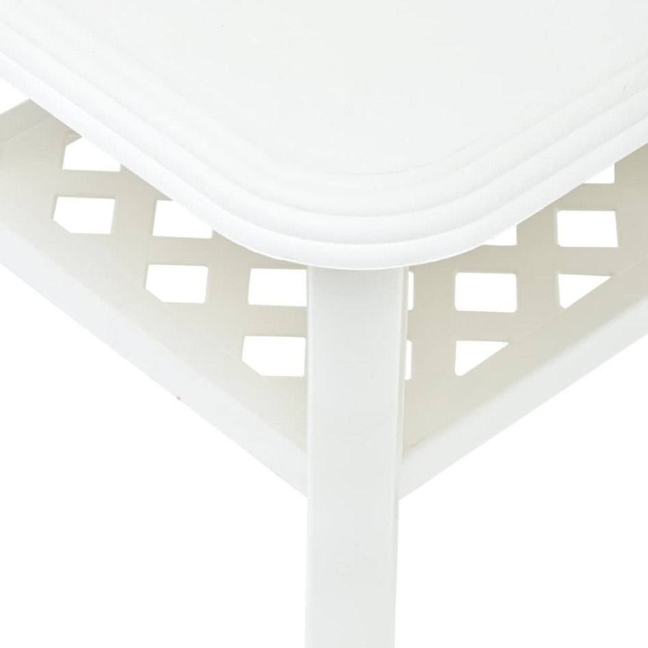 Mesa de centro de plástico blanco 90x60x46