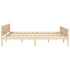 Estructura de cama sin colchón madera maciza de pino 120x200
