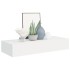 Estante con cajón de pared MDF blanco 60x23,5x10