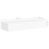 Estante con cajón de pared MDF blanco 60x23,5x10