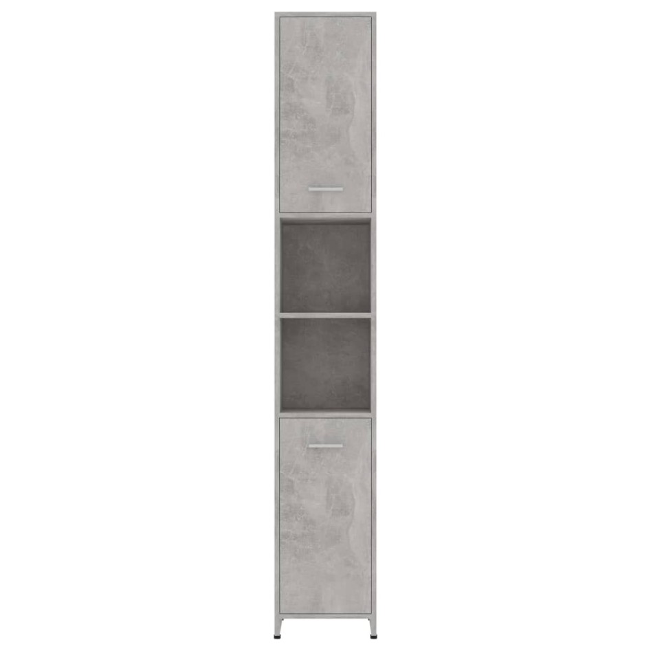 Armario baño madera contrachapada gris hormigón 30x30x183,5