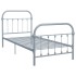 Estructura de cama de metal gris 90x200