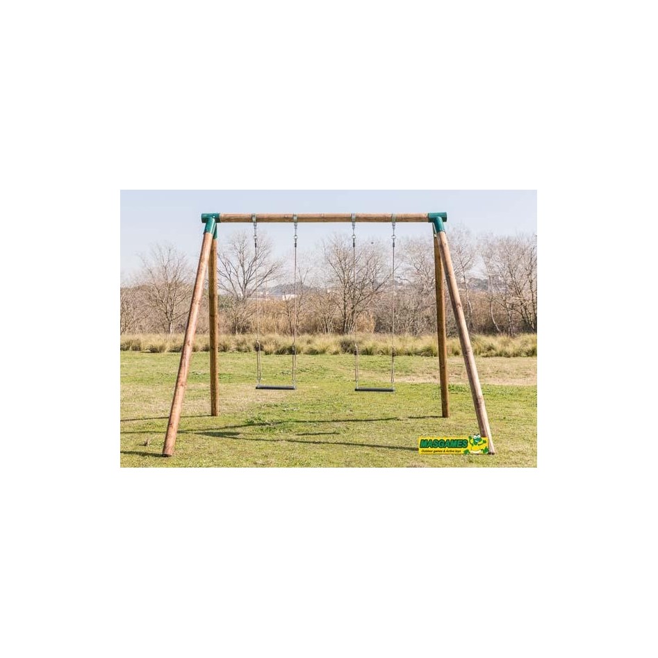 Columpio Doble Fuji Asientos Con Cuerdas