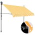 Toldo manual retráctil con LED blanco y naranja 300